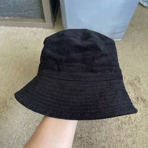 Black Corduroy Bucket Hat